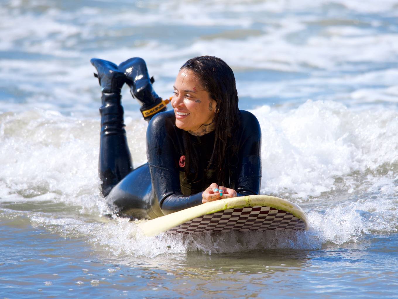 Kehlani - Hit the beach for surfing session in Malibu-22 | GotCeleb