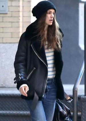 Keira Knightley - Seen leaving her home in NY