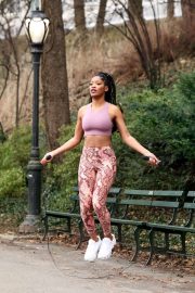 Keke Palmer - Working out in Central Park