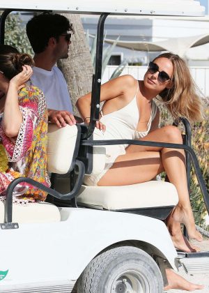 Kelly Brook and Kimberley Garner on the beach in St Tropez