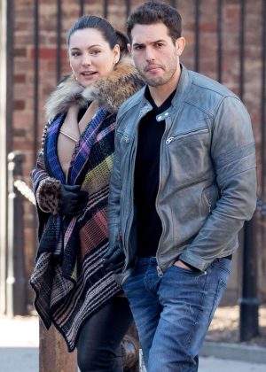 Kelly Brook with boyfriend out in New York