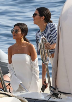 Kendall Jenner and Kourtney Kardashian - Leaving Eden Roc Hotel in Antibes