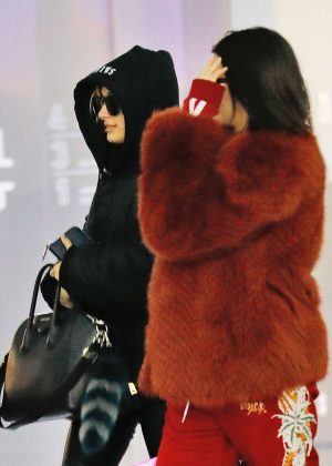 Kendall Jenner & Hailey Baldwin at JFK Airport in NYC