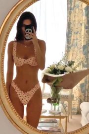 Kendall Jenner in Bikini in front of a mirror