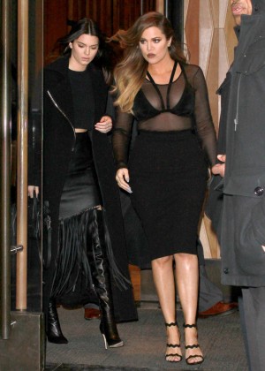 Kendall Jenner & Khloe Kardashian - Leaving the Trump Hotel in NYC