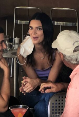 Kendall Jenner - With Fai Khadra Are Seen Having Lunch In The Hamptons