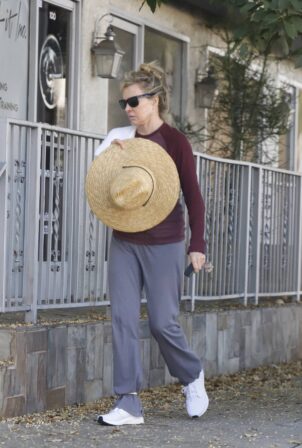 Kim Basinger - out for a walk in Los Angeles