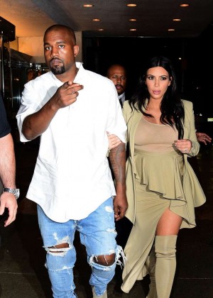 Kim Kardashian and Kanye West - Attend at Rihanna Party in NYC