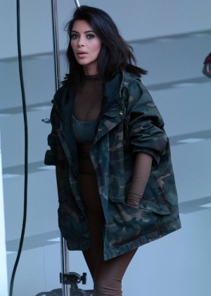 Kim Kardashian - Kanye West 2015 Fashion Show in NYC