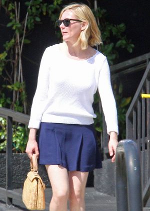 Kirsten Dunst in Mini Skirt Out in Los Angeles