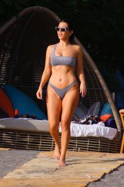 Kourtney Kardashian in Silver Bikini on Vacation in Costa Rica
