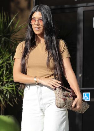 Kourtney Kardashian leaves studio in Calabasas