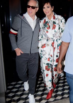 Kris Jenner and Tommy Hillfiger Leaving Craig's in West Hollywood