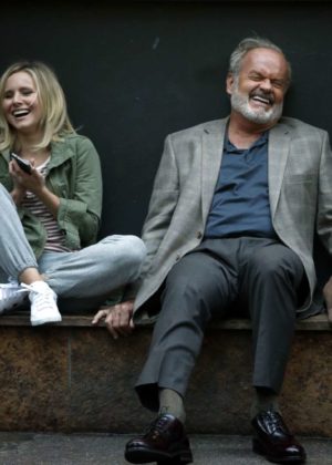 Kristen Bell and Kelsey Grammer - On the set of Like Father in New York