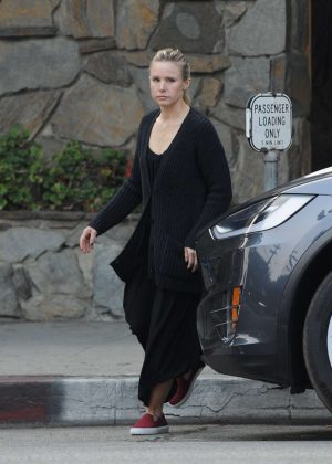 Kristen Bell in Black Outfit - Out in Los Angeles