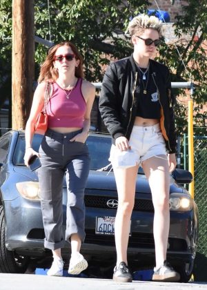 Kristen Stewart and Sarah Dinkin - Out for lunch in Los Angeles
