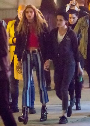 Kristen Stewart and Stella Maxwell - Leaving the Tommy Hilfiger 'Tommyland' show in Venice
