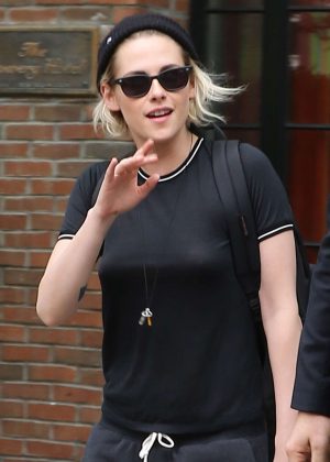 Kristen Stewart leaves her hotel in NYC