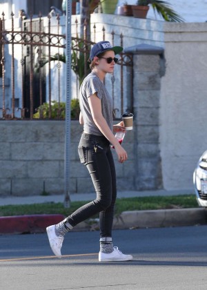 Kristen Stewart in Black Jeans Out in LA