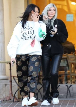 Kylie Jenner and Jordyn Woods - Leaving dinner in Calabasas