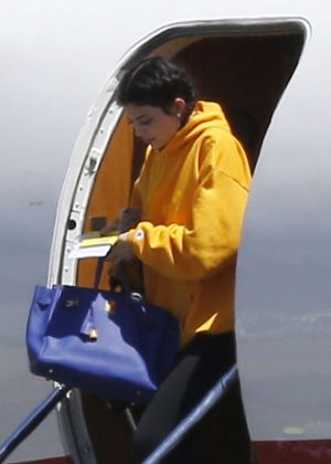 Kylie Jenner arrives at Van Nuys