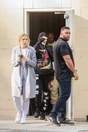 Kylie Jenner – Wearing a Juice Wrld Sweatsuit – Shopping in Calabasas