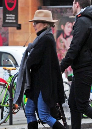 Kylie Minogue on the Fulham Road in London
