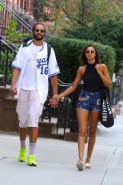 Lais Ribeiro with her boyfriend out in Chelsea