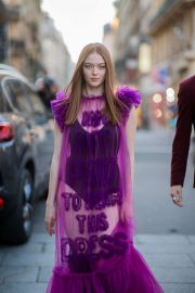 Larsen Thompson - Outside the Viktor and Rolf Fashion Show in Paris