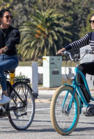 Lauren Silverman - With Terri Seymour on a bike ride in Malibu