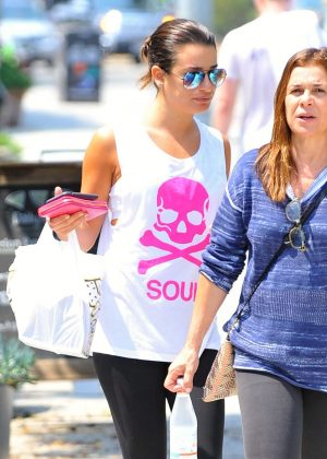 Lea Michele With Her Mom out in Los Angeles