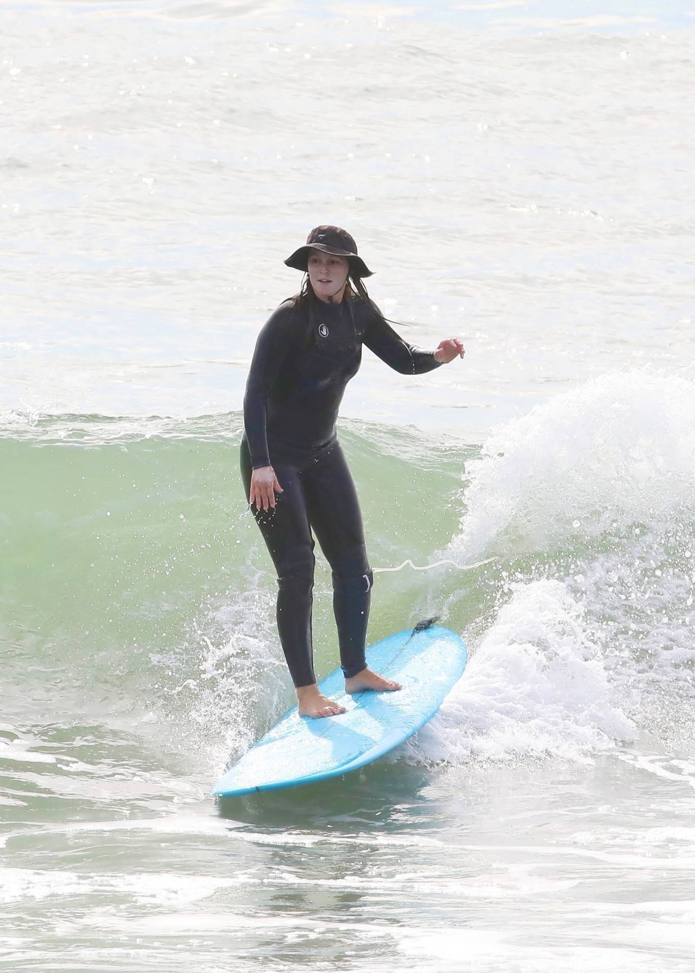 Leighton Meester – Surf session with her husband in Malibu