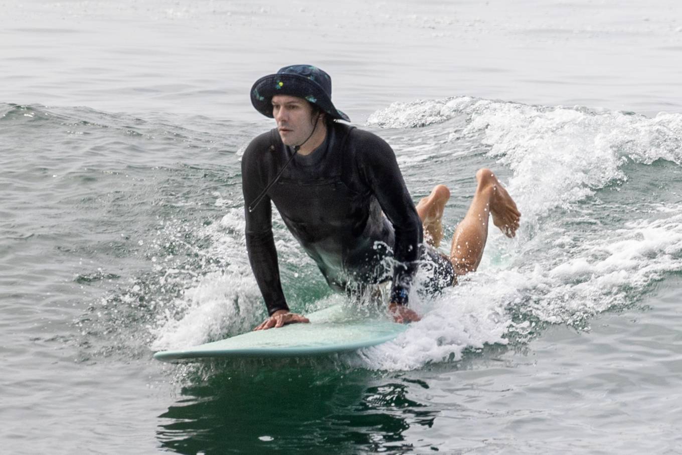 Leighton Meester – Surfing with her husband in Malibu