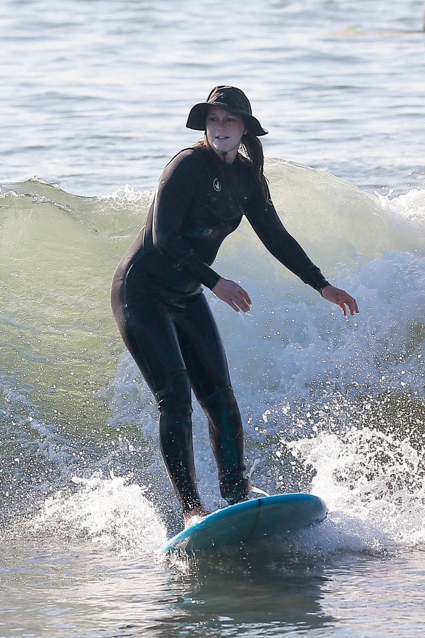 Leighton Meester – With her husband surfing in Malibu