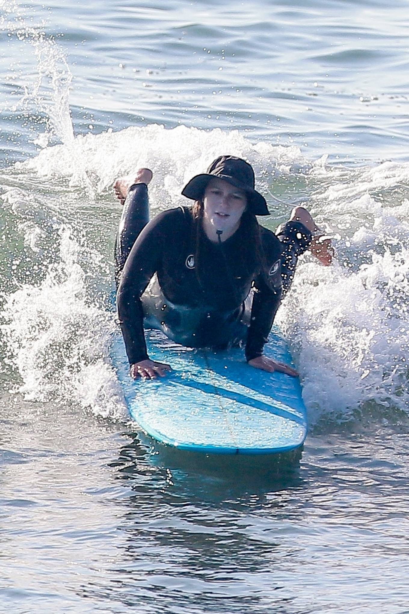 Leighton Meester – With her husband surfing in Malibu