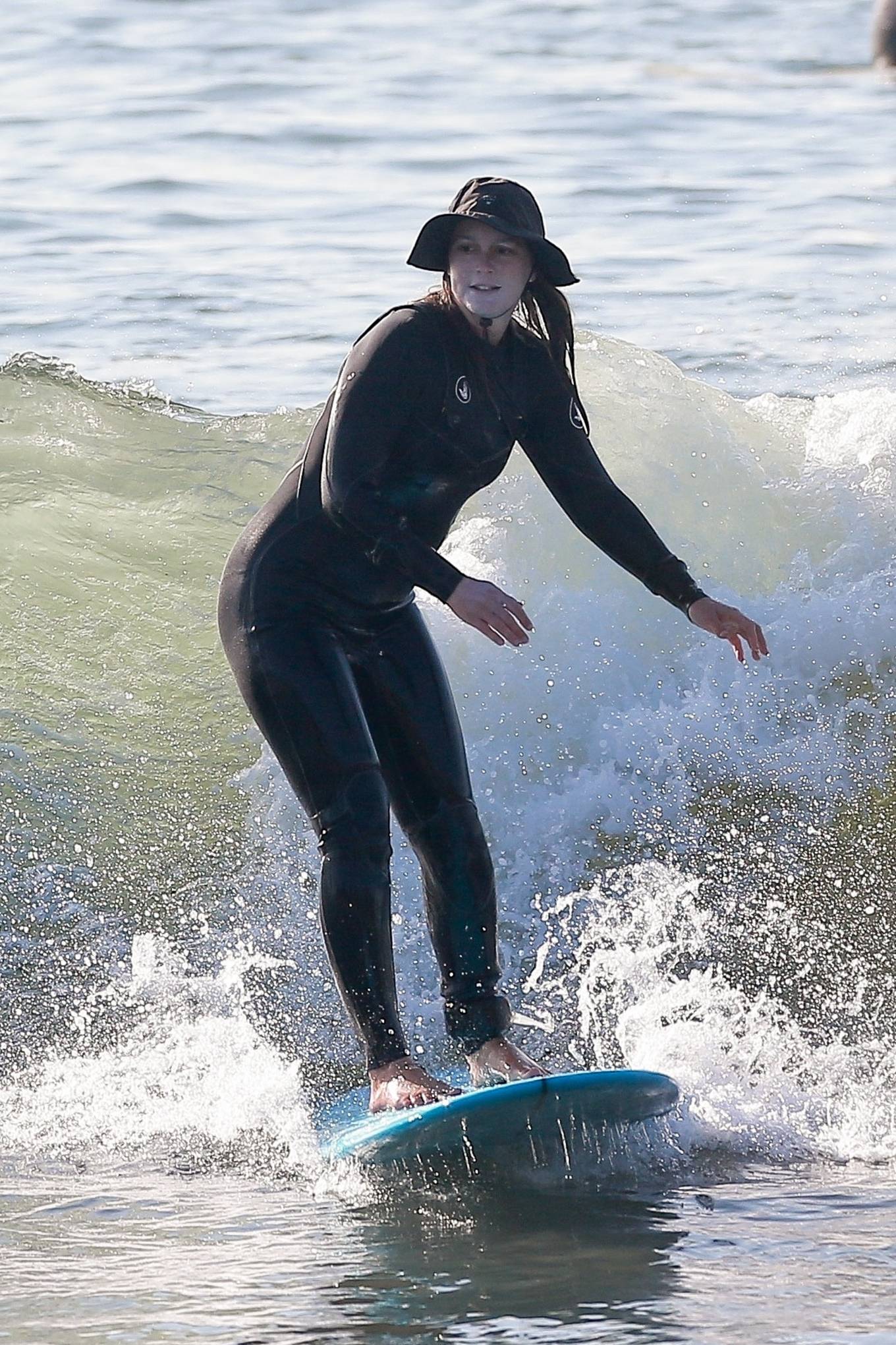 Leighton Meester – With her husband surfing in Malibu