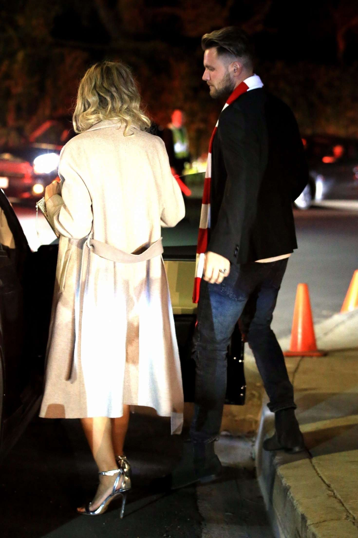 Leona Lewis and boyfriend Dennis exiting a holiday party -04 | GotCeleb