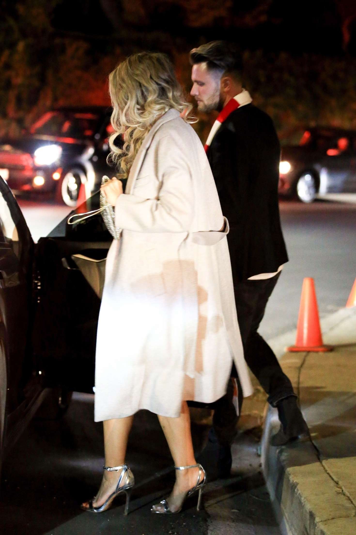 Leona Lewis and boyfriend Dennis exiting a holiday party -05 | GotCeleb
