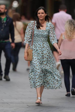 Lilah Parsons - In a floral summer dress in London