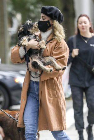 Lili Reinhart - Walks her dog in Vancouver while filming on 'Riverdale' is halted due to Covid-19