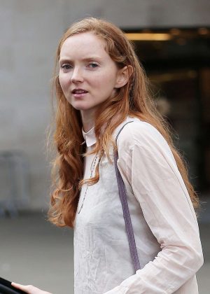 Lily Cole Leaving the BBC Broadcasting House in London