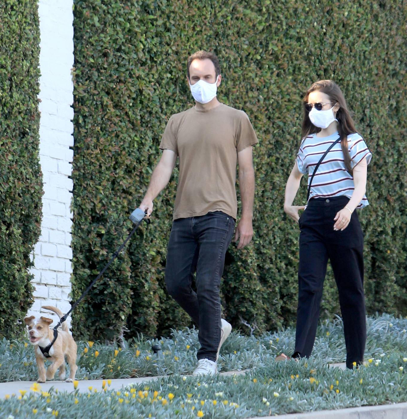 Lily Collins and Charlie McDowell â€“ Out for a walk in Beverly Hills