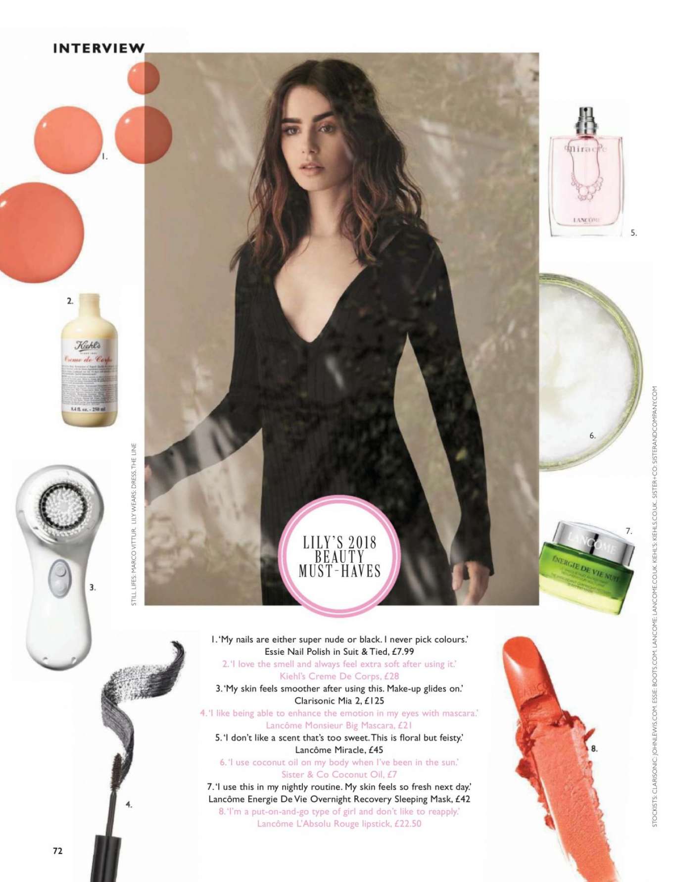 Lily Collins: Grazia Magazine 2018 -02 | GotCeleb