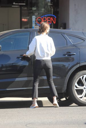 Lily Collins - Running errand in Los Angeles