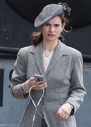 Lily James on 'Guernsey' set in Bristol