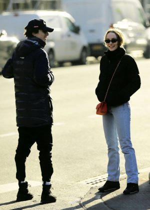 Lily Rose Depp and Timothee Chalamet - Out for lunch in New York City