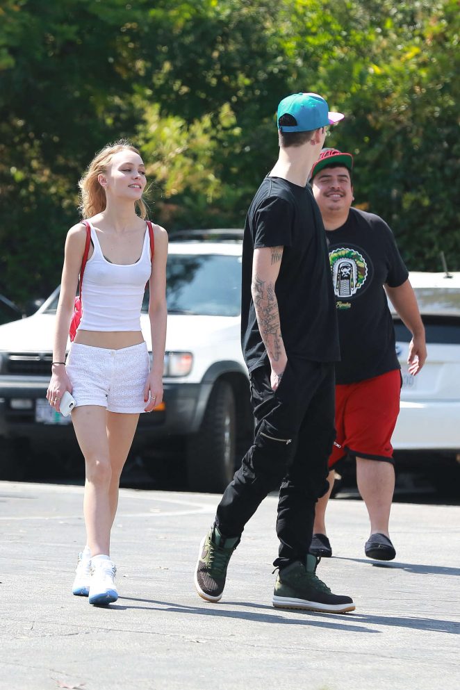 Lily Rose Depp in White Shorts -06 – GotCeleb