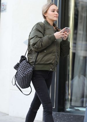 Lily Rose Depp - Shopping on Rodeo Dr. in Beverly Hills
