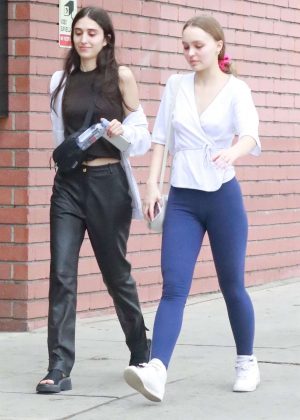 Lily Rose Depp with friend out in Los Angeles