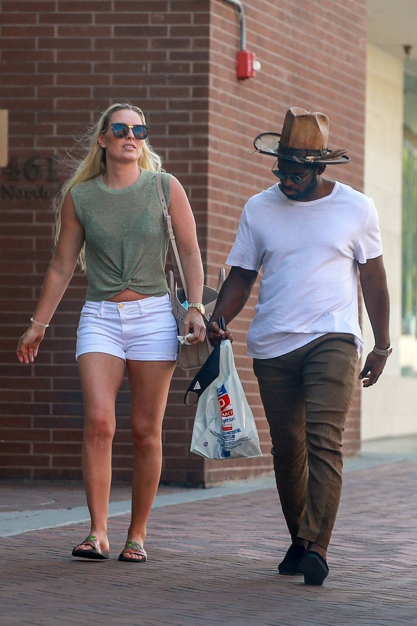 Lindsey Vonn in White Shorts at Rite Aid in Beverly Hills